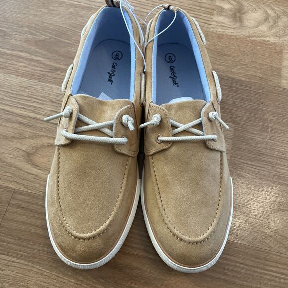 Cat & Jack Kids Boat Shoes Beige Size 6 Sneakers NIB - Picture 5 of 14
